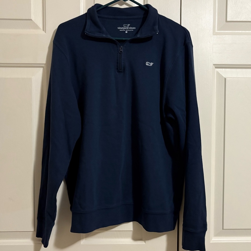 Vineyard Vines Saltwater Navy Blue Quarter Zip Men’s Medium